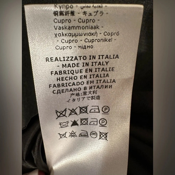 AVN Italy Luxury Charcoal Cold Shoulder Italy 48 US 12 Viscose Lined 3/4 Sleev - Picture 5 of 13